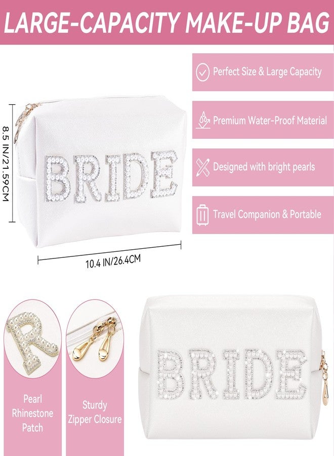 TrophyToast Bride Canvas Tote Bag for Bride, Bridal Shower Gifts, Bachelorette Party Decoration, Engagement, Honeymoon, Wedding Bag Tote with Pocket and Snap Button Closure - Image 5